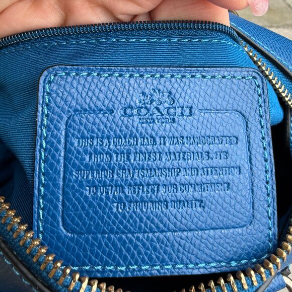 COACH BABY BENNETT SATCHEL CROSSBODY BAG Blue Leather - Picture 16 of 16